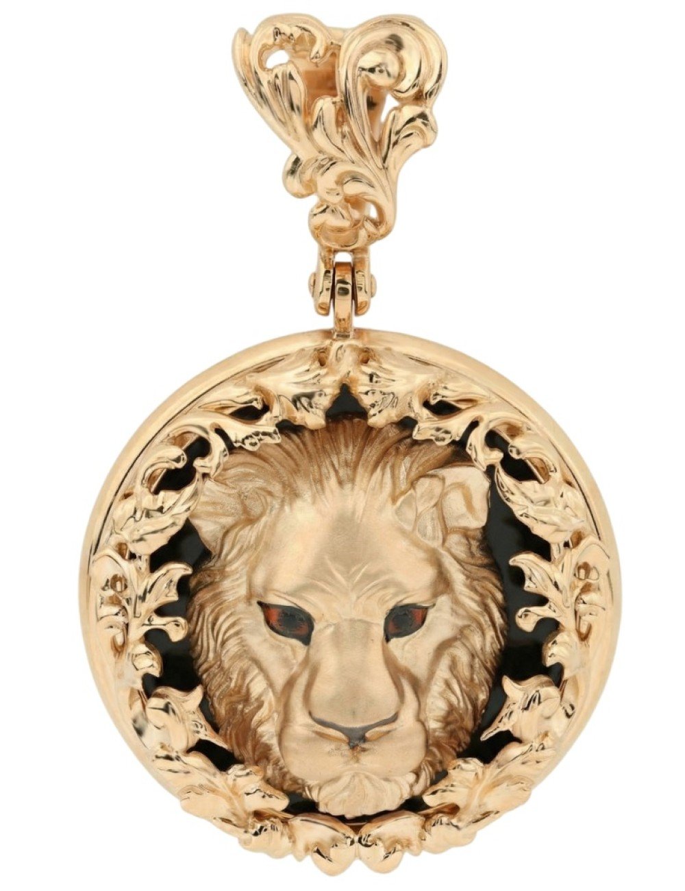 Подвеска из золота c эмалью и ониксом