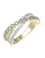 Кольцо из лимонного золота c бриллиантами