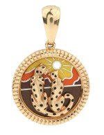 Подвеска из золота c эмалью