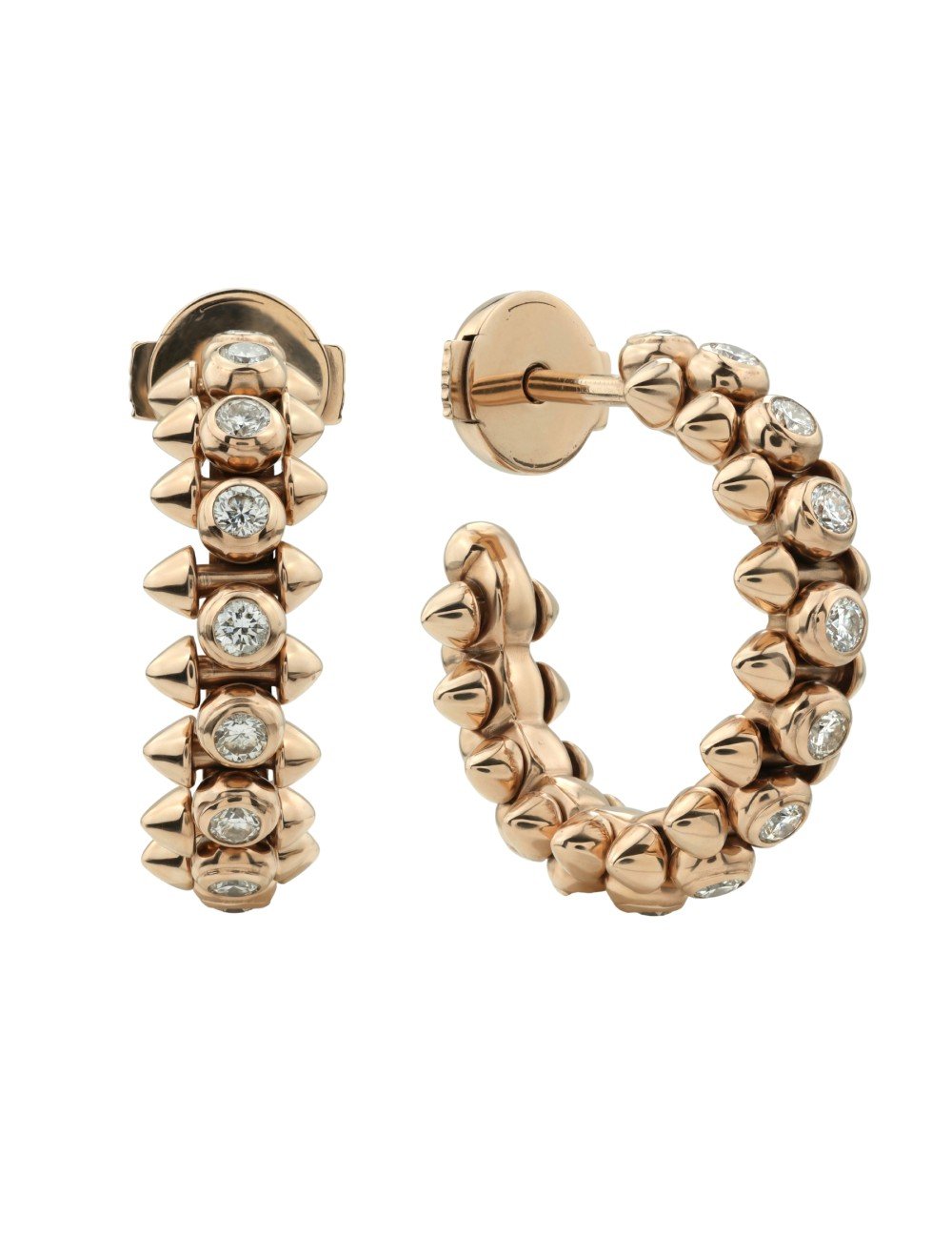 Серьги из розового золота c бриллиантами