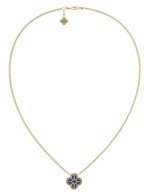 Колье из лимонного золота c бриллиантами и лазуритом