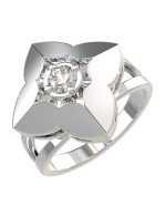 Кольцо из белого золота c бриллиантами