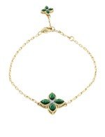 Браслет из лимонного золота c бриллиантами и малахитом