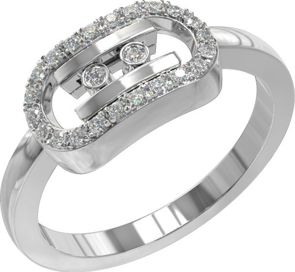 Кольцо из белого золота c бриллиантами