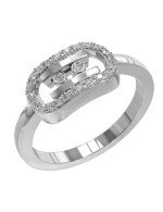 Кольцо из белого золота c бриллиантами