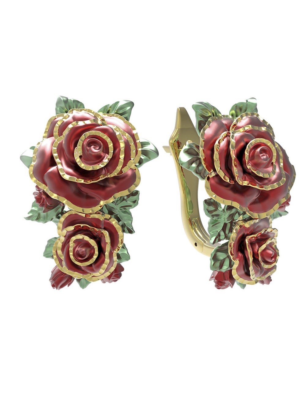 Серьги из лимонного золота