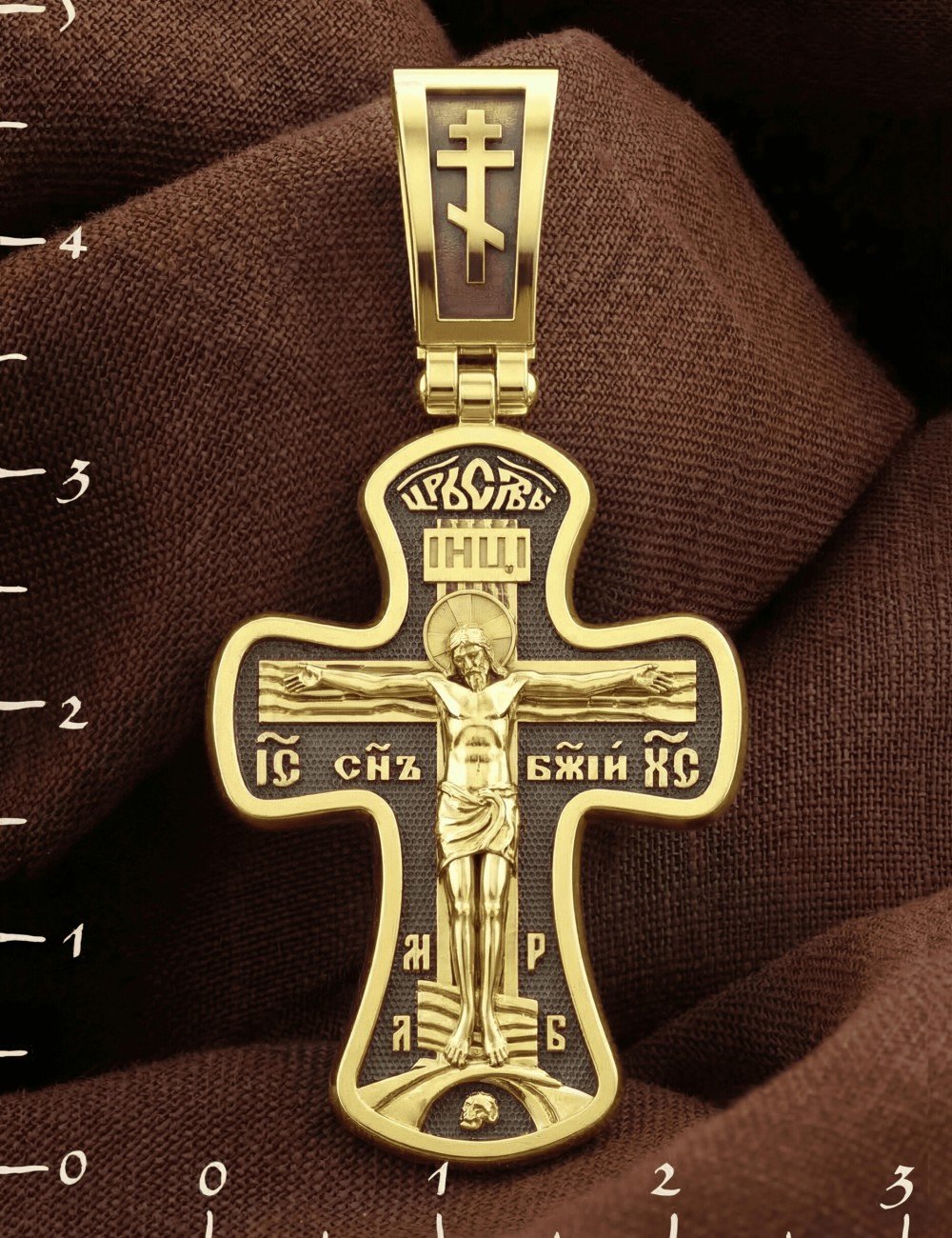 Крест из лимонного золота
