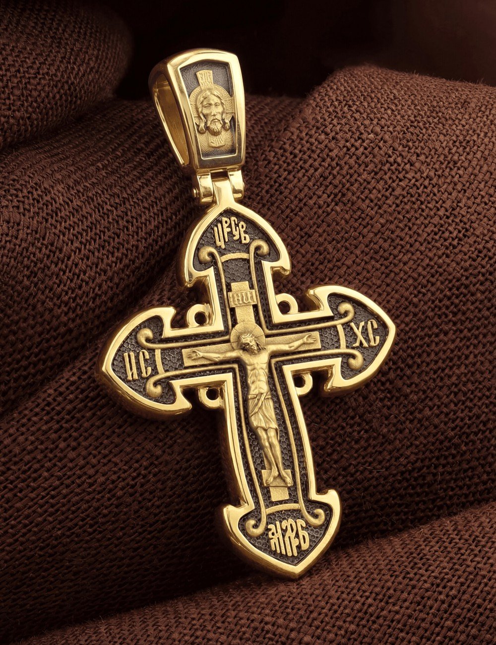 Крест из лимонного золота