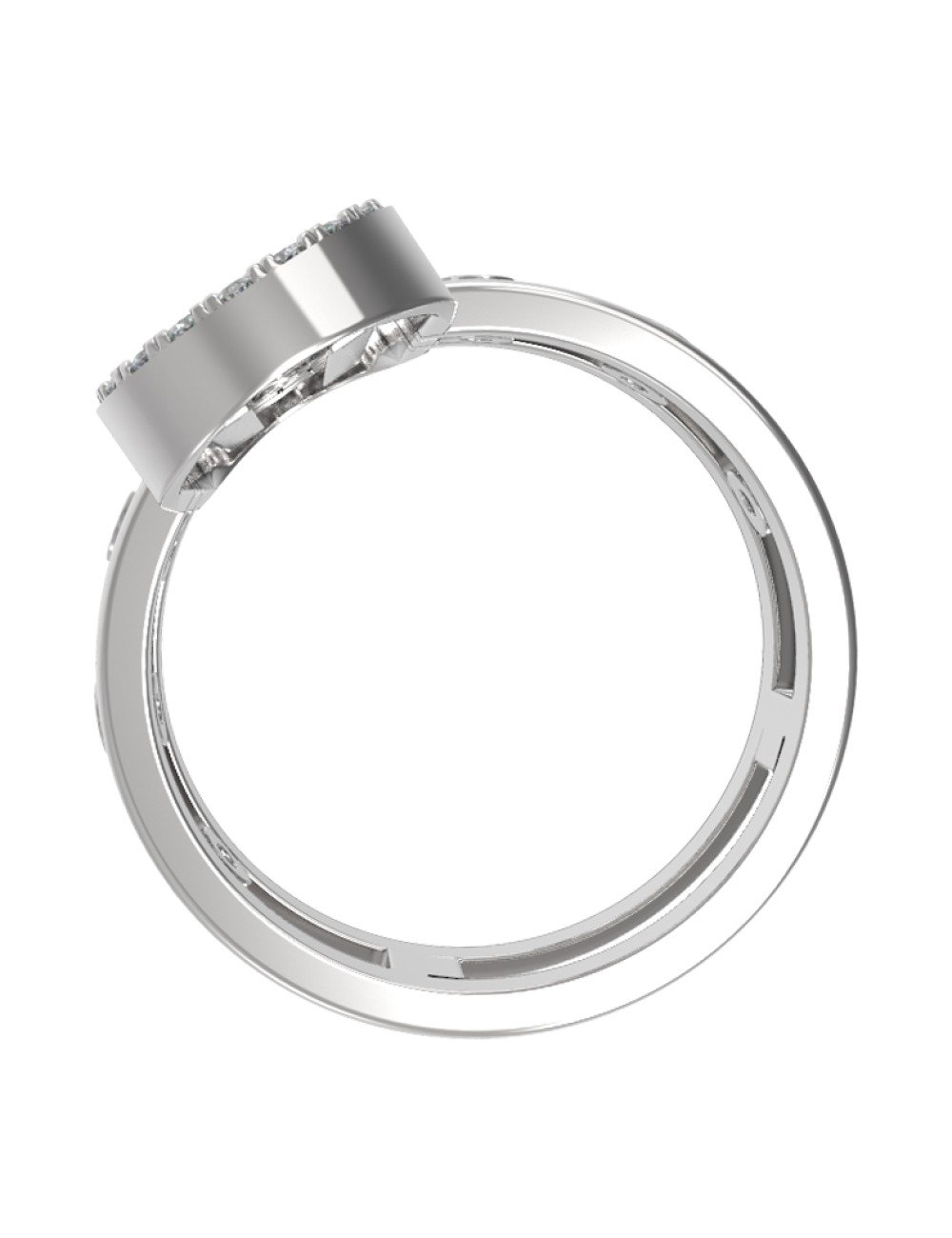 Кольцо из белого золота c бриллиантами