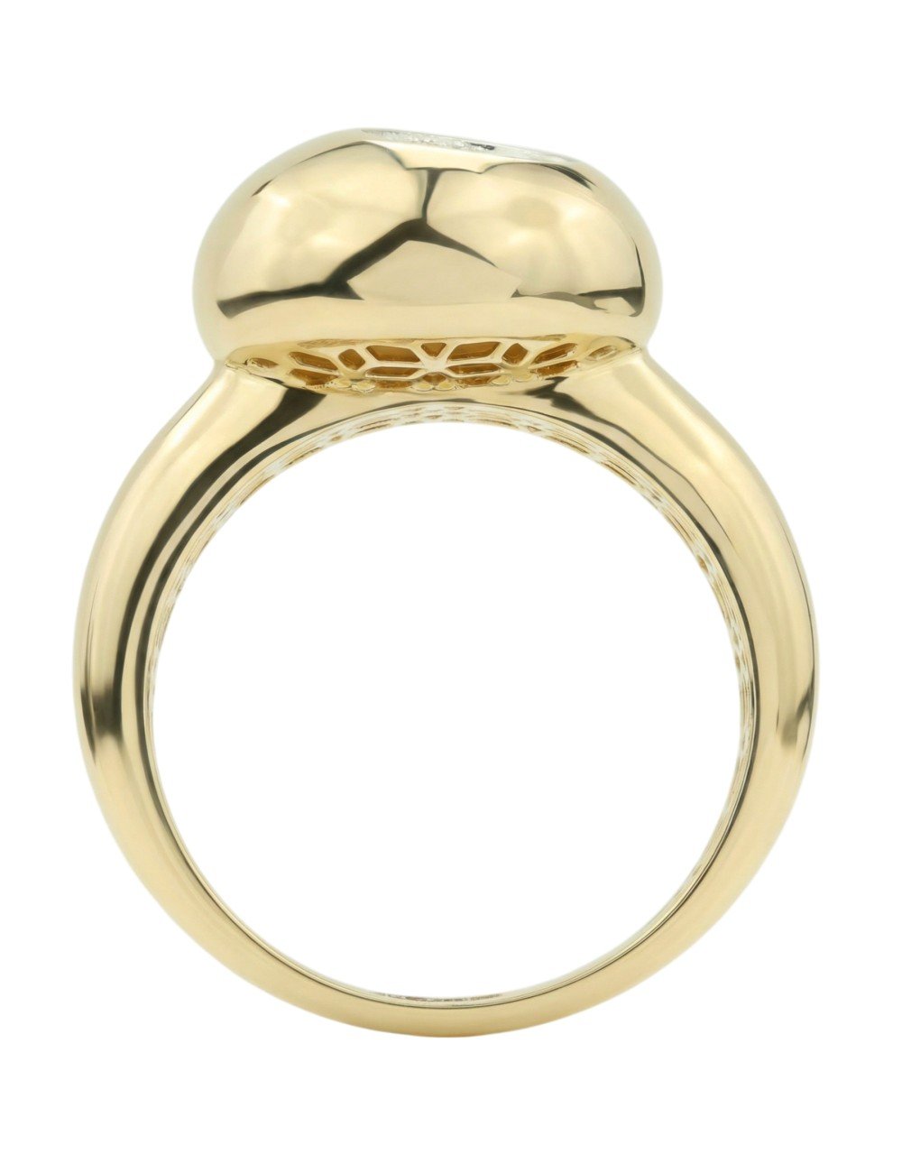 Кольцо из лимонного золота c бриллиантами