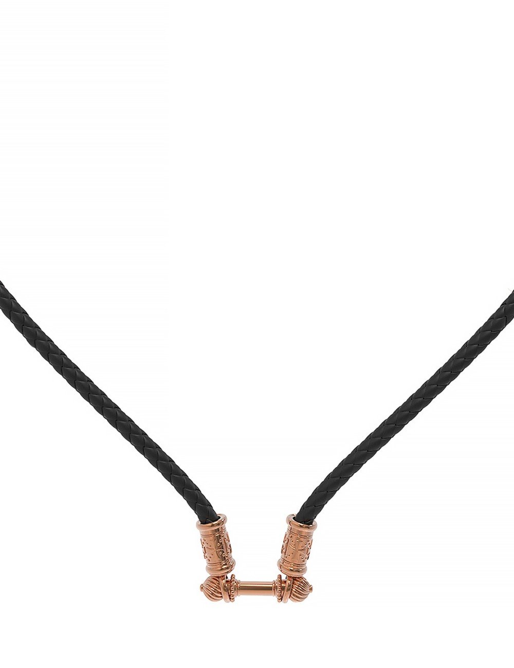 Гайтан из золота c кожаным шнурком