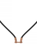 Гайтан из золота c кожаным шнурком