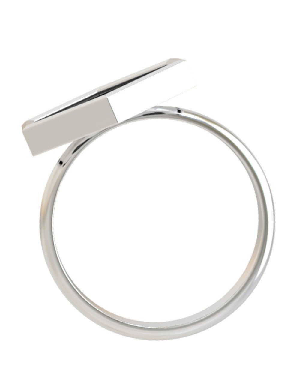 Кольцо из белого золота c ониксом