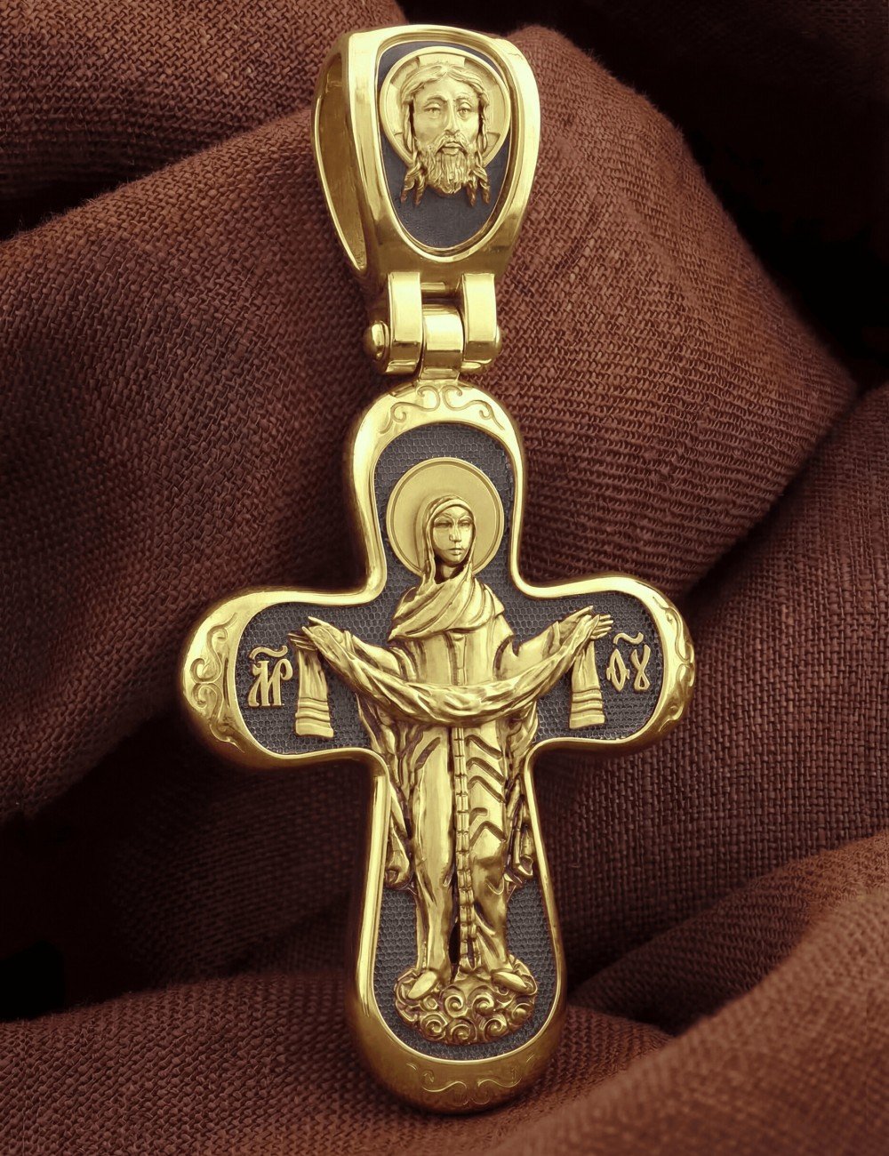 Крест из лимонного золота