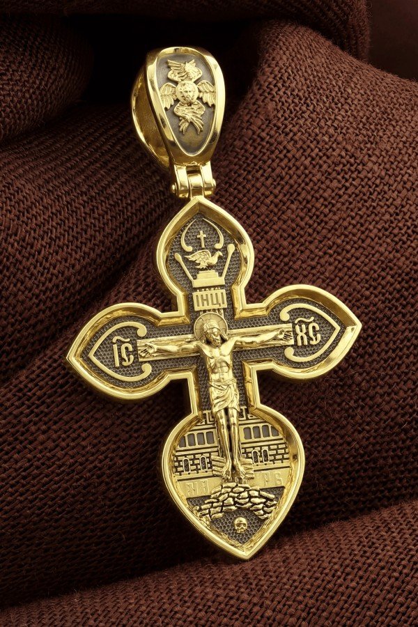 Крест из лимонного золота