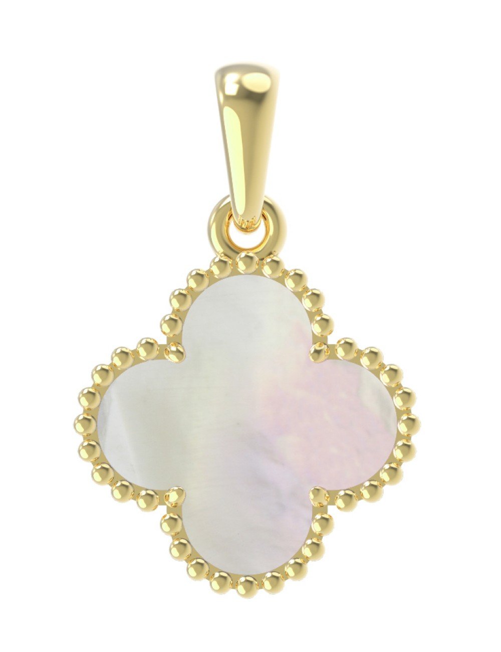 Подвеска из лимонного золота c перламутром