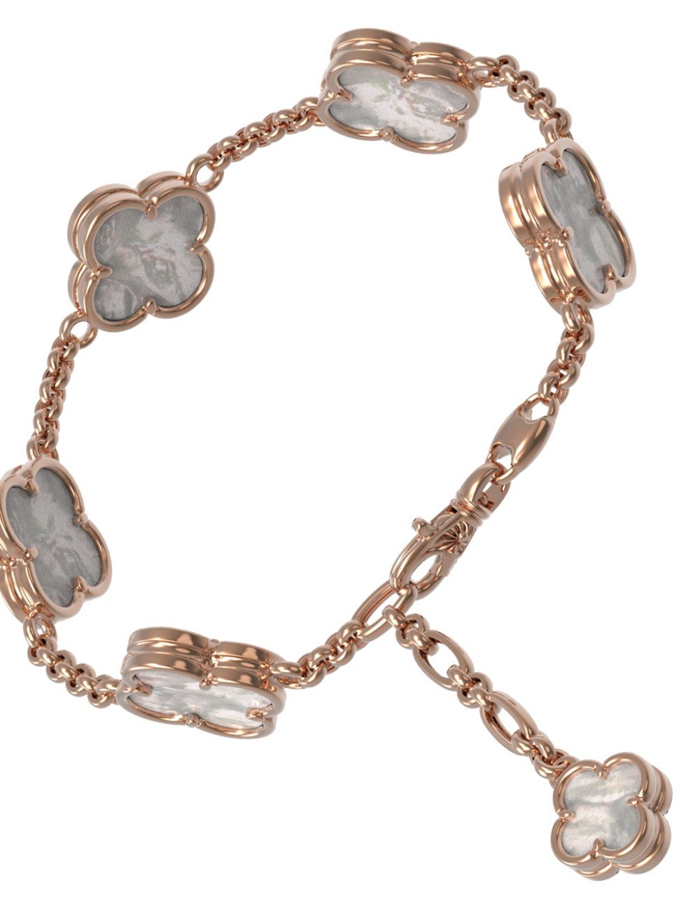 Браслет из золота c перламутром