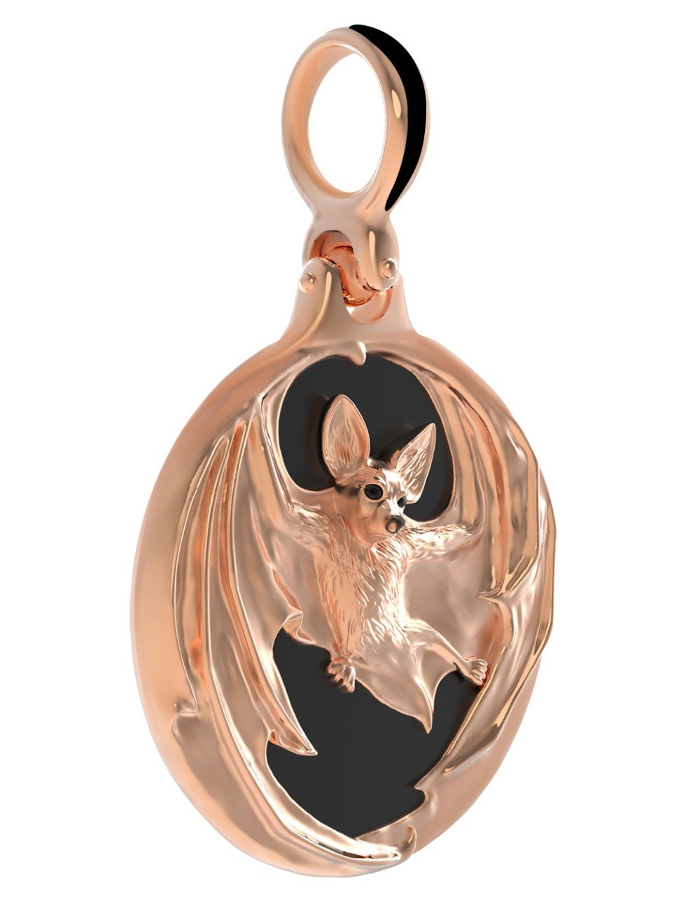 Подвеска из золота c эмалью и ониксом