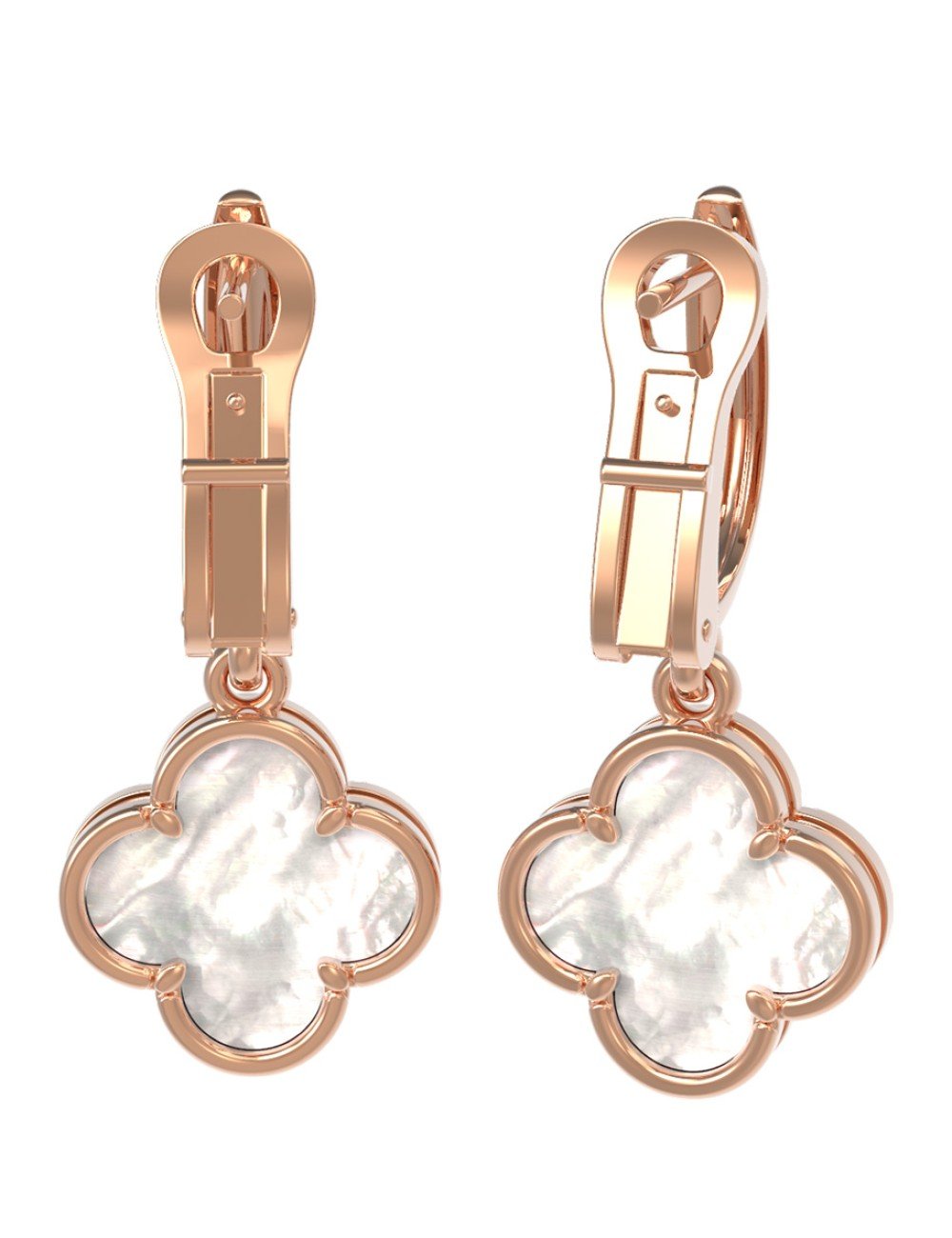 Серьги из золота c перламутром