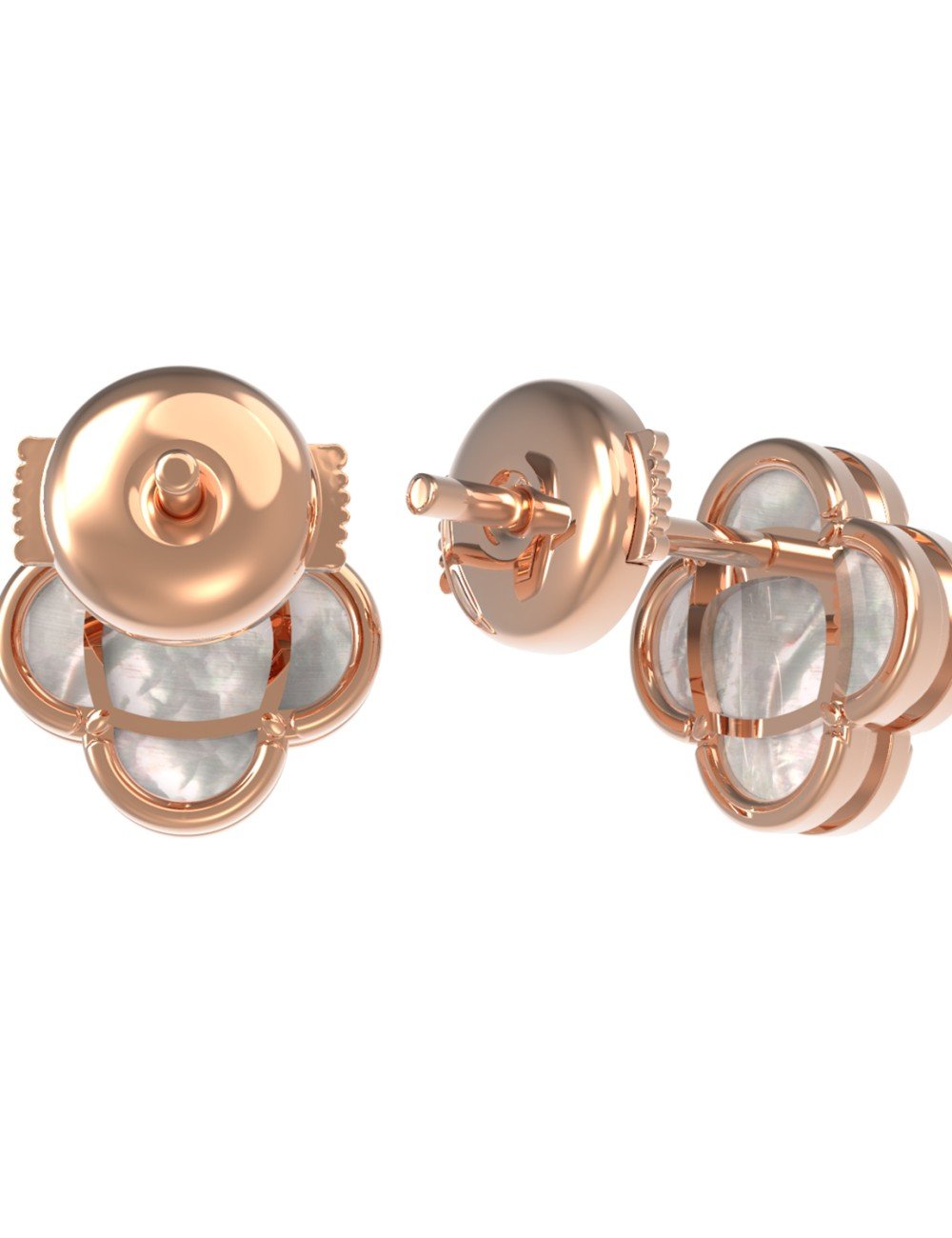 Серьги из золота c перламутром