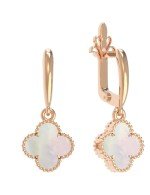 Серьги из золота c перламутром