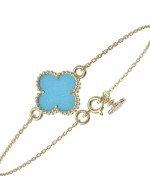 Браслет из лимонного золота c бирюзой