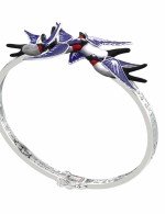 Браслет из белого золота c эмалью