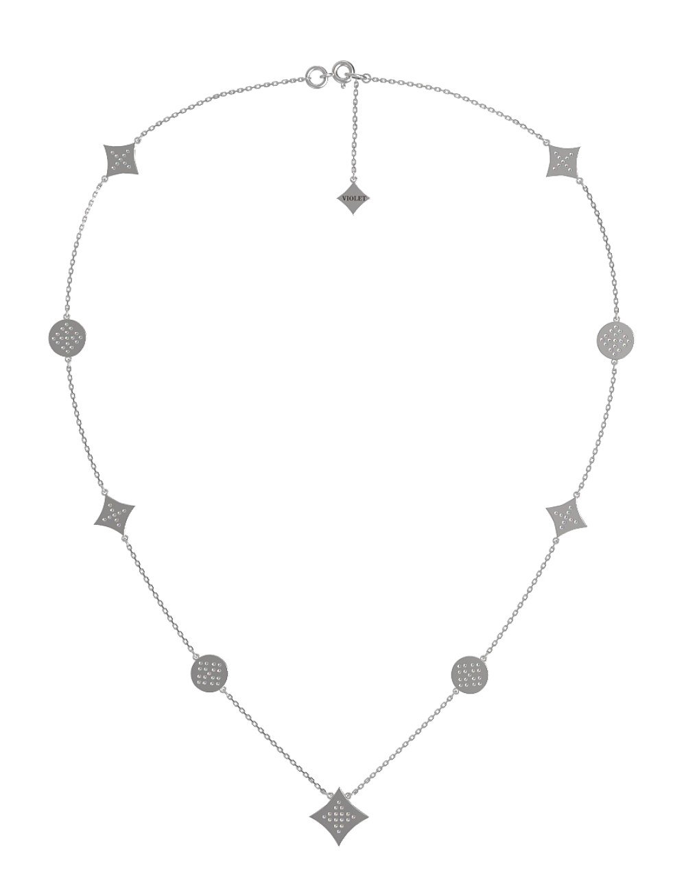 Колье из белого золота c бриллиантами