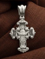 Крест из белого золота