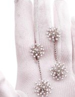 Серьги из белого золота c бриллиантами