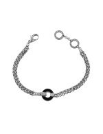 Браслет из белого золота c бриллиантами и ониксом