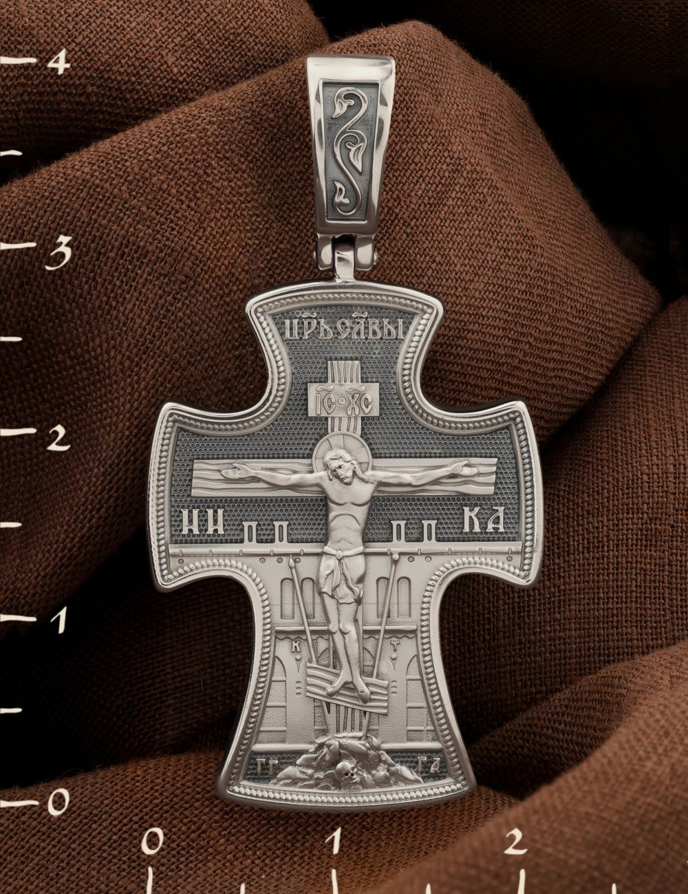 Крест из белого золота