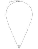 Колье из белого золота c бриллиантами и изумрудом