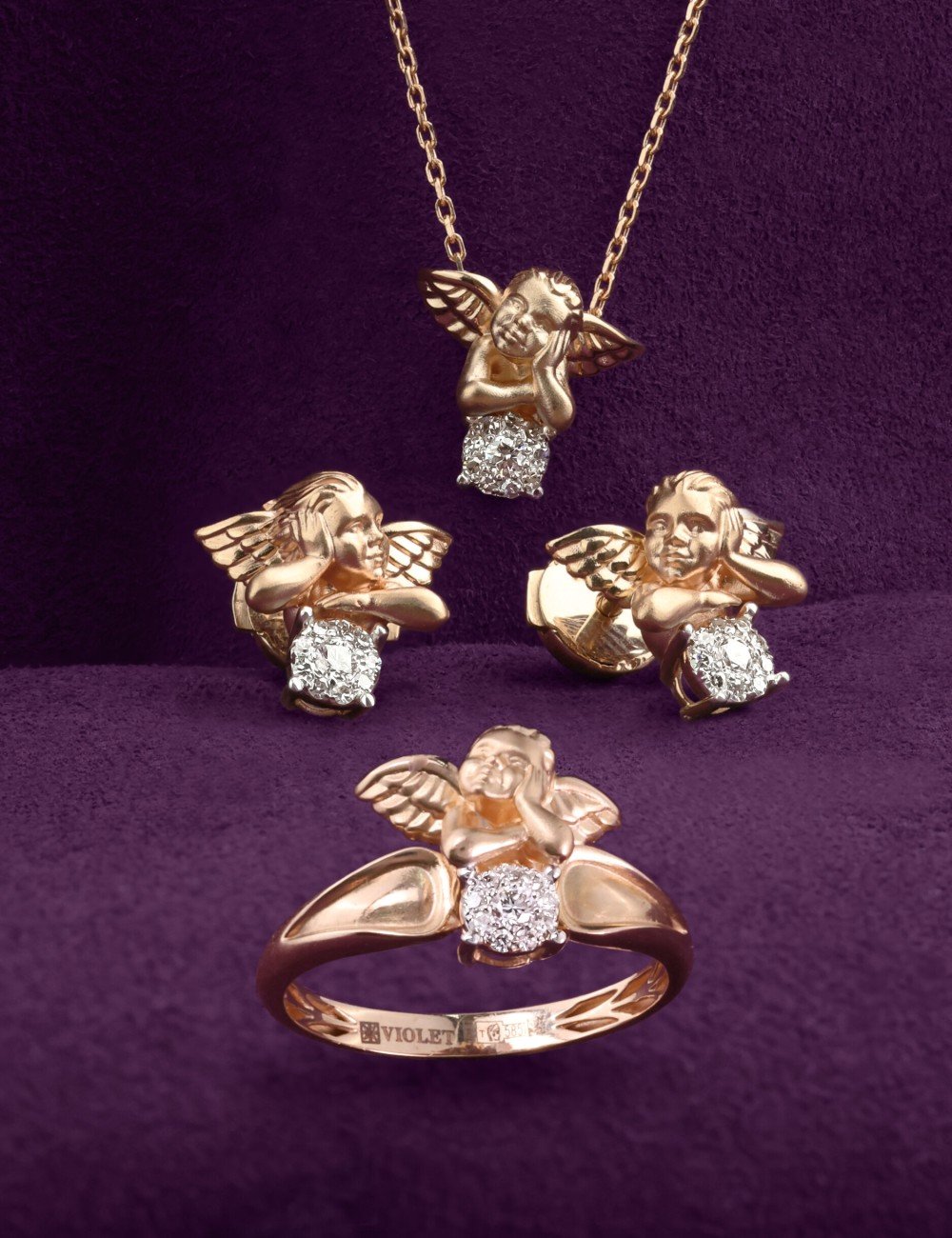 Серьги из золота c бриллиантами