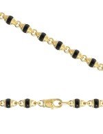 Цепь из лимонного золота c ониксом