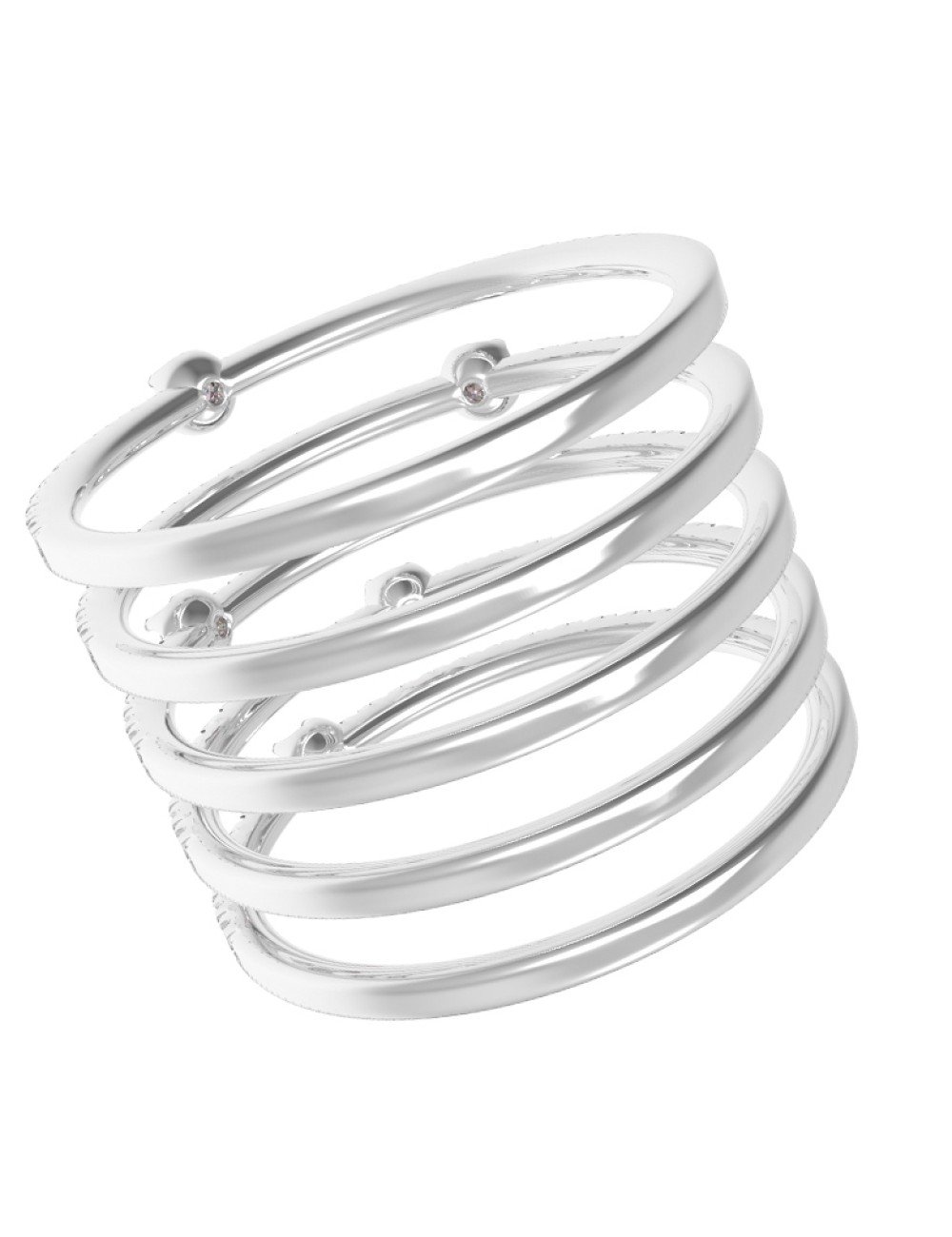 Кольцо из белого золота c бриллиантами