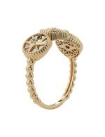 Кольцо из золота c бриллиантами, лазуритом и перламутром