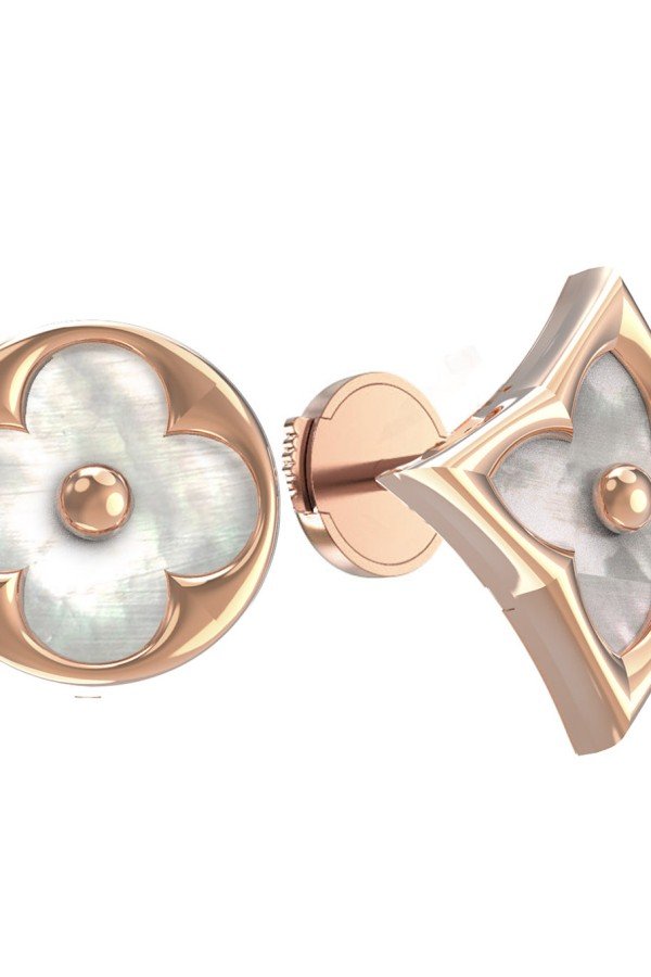 Серьги из золота c перламутром