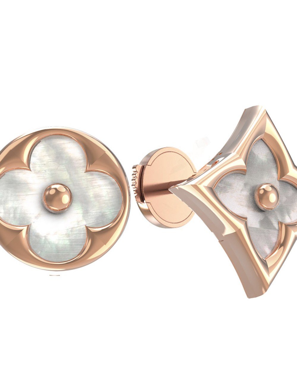 Серьги из золота c перламутром