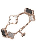 Браслет из золота c ониксом и перламутром