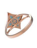 Кольцо из золота c бирюзой