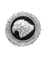 Кольцо из белого золота c бриллиантами и ониксом