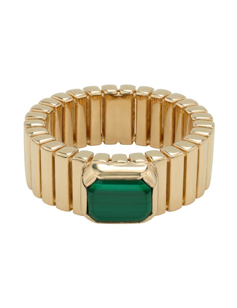 Кольцо из золота c малахитом