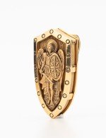 Образок из золота c деревом груши