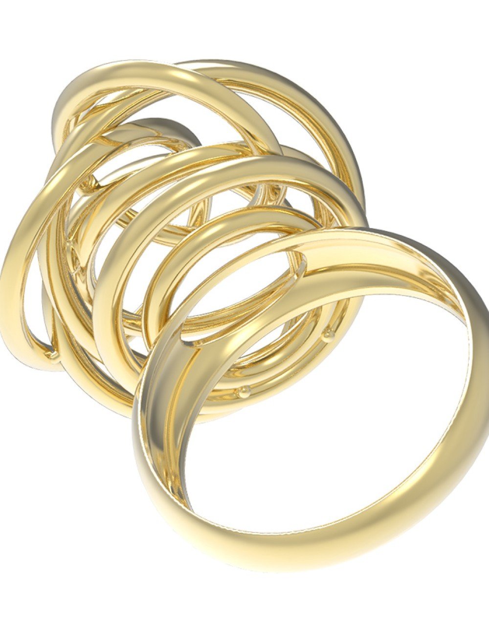 Кольцо из лимонного золота c бриллиантами