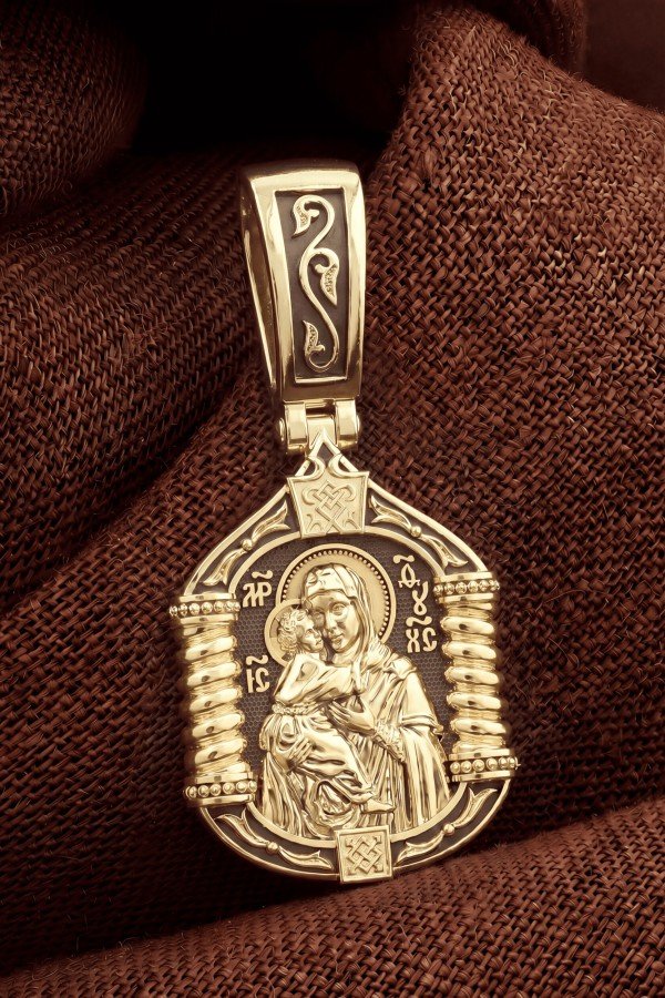 Образок из лимонного золота 585 пробы