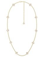 Колье из лимонного золота c перламутром