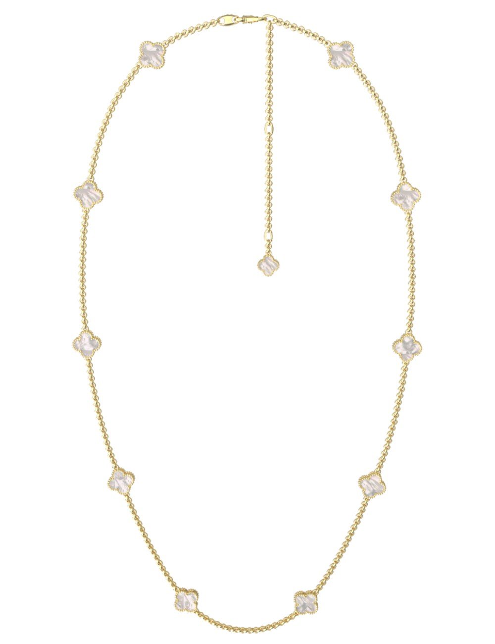 Колье из лимонного золота c перламутром