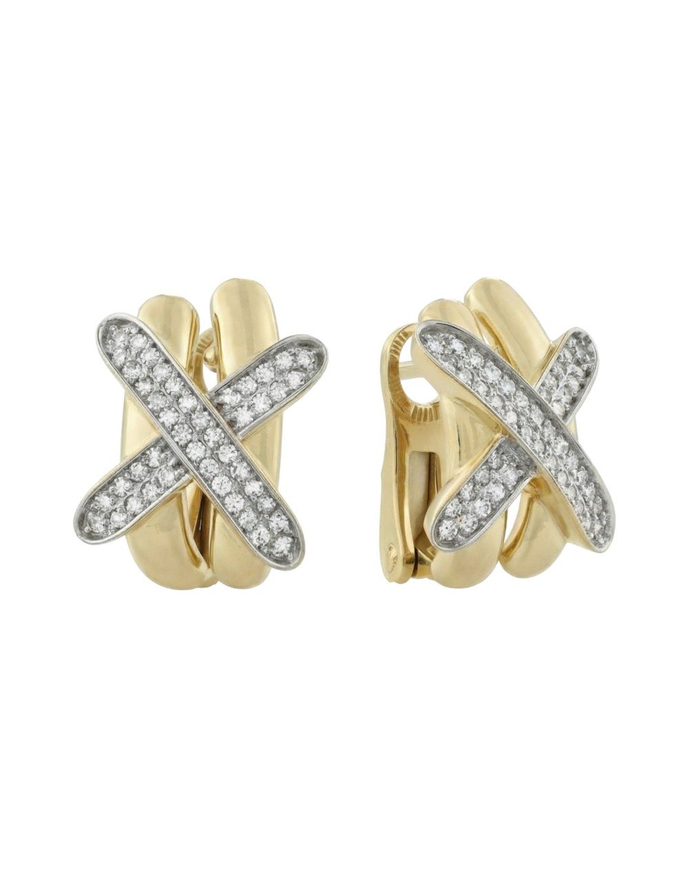 Серьги из лимонного золота c бриллиантами