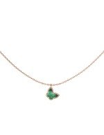 Колье из золота c малахитом